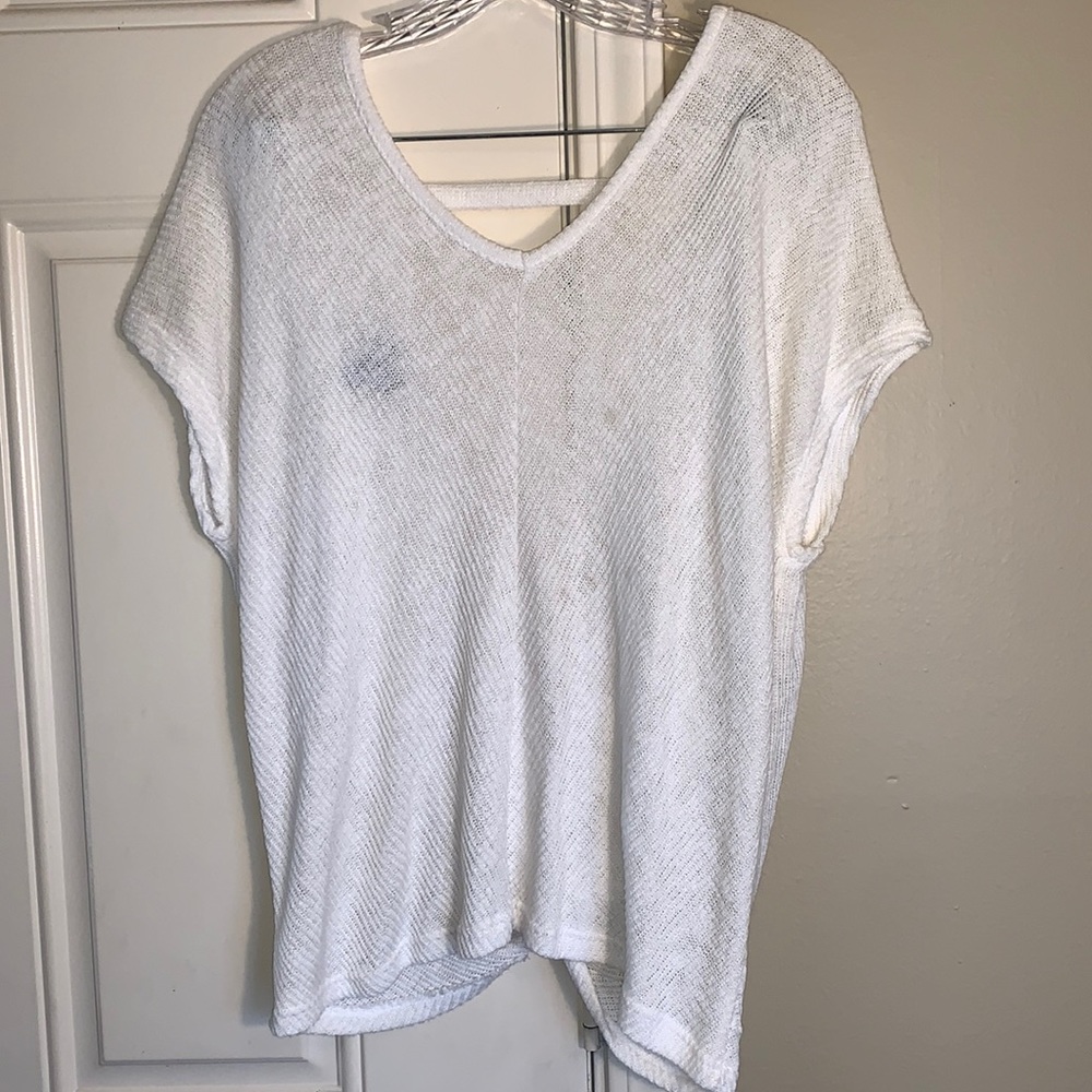 White cross back dress shirt